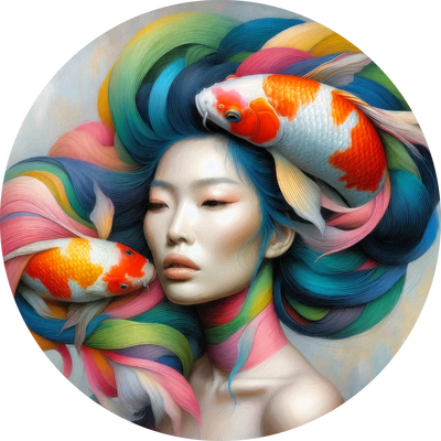 Colorful Koi Hairdo - Marja Van Den Hurk