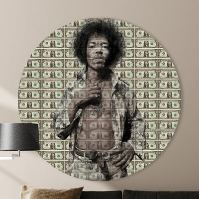 Dollar Bills Jimmy Hendrix - Rene Ladenius Digital Art