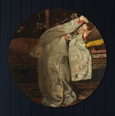 Meisje in witte kimono - George Hendrik